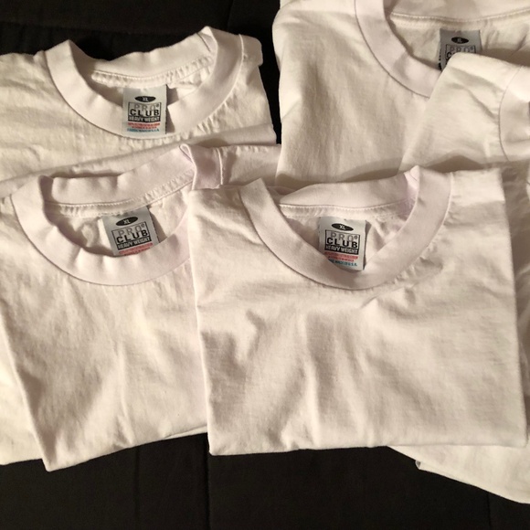 Bundle of 5 Pro club Heavy Cotton White Work Casual Shirts Sz. Xl - Picture 5 of 6